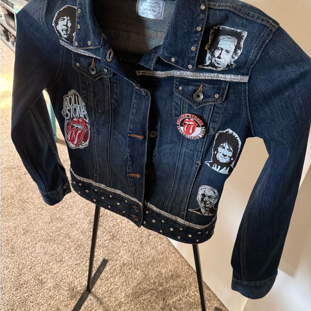 Custom Rolling Stones Denim Jacket Small